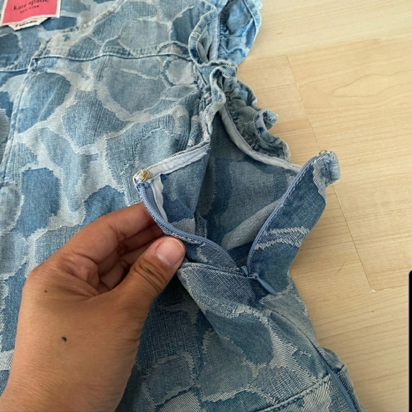 Kate Spade abstract peony denim dress - Picture 4 of 10